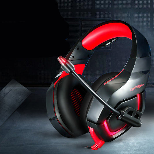 🎧 K1-B Gaming Headset – Immersive Sound, Noise-Canceling Mic & LED Lighting!