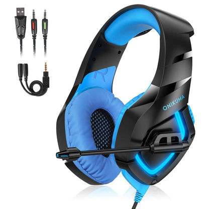 🎧 K1-B Gaming Headset – Immersive Sound, Noise-Canceling Mic & LED Lighting!