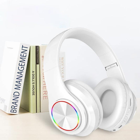 🎧 LED Wireless Bluetooth Headphones – 7-Color Lights, TF Card Support & 10H Playtime!