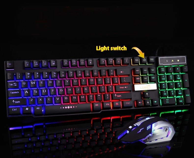 Industry gaming keyboard glowing usb cable gaming keyboard